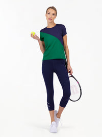 Parker Short Sleeve Crew Neck Top - Ivy/Ink Tops - inPhorm NYCIvy/Ink