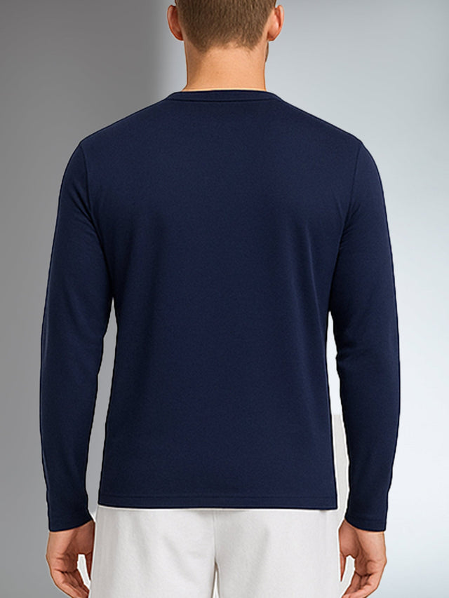 Performance Long Sleeve Crew Neck - Midnight/White Men - inPhorm NYCMidnight/White