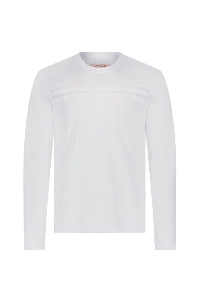 Performance Long Sleeve Crew Neck - White Men - inPhorm NYCWhite