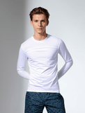 Performance Long Sleeve Crew Neck - White Men - inPhorm NYCWhite