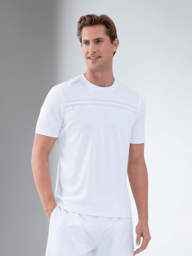 Performance Men's Tournament Short Sleeve Crew Neck - White Men - inPhorm NYCWhite