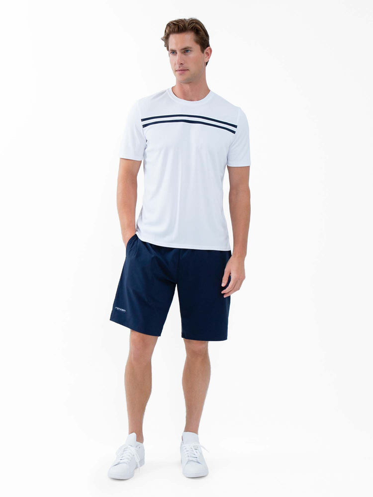 Performance Men's Tournament Short Sleeve Crew Neck - White/Midnight Men - inPhorm NYCWhite/Midnight