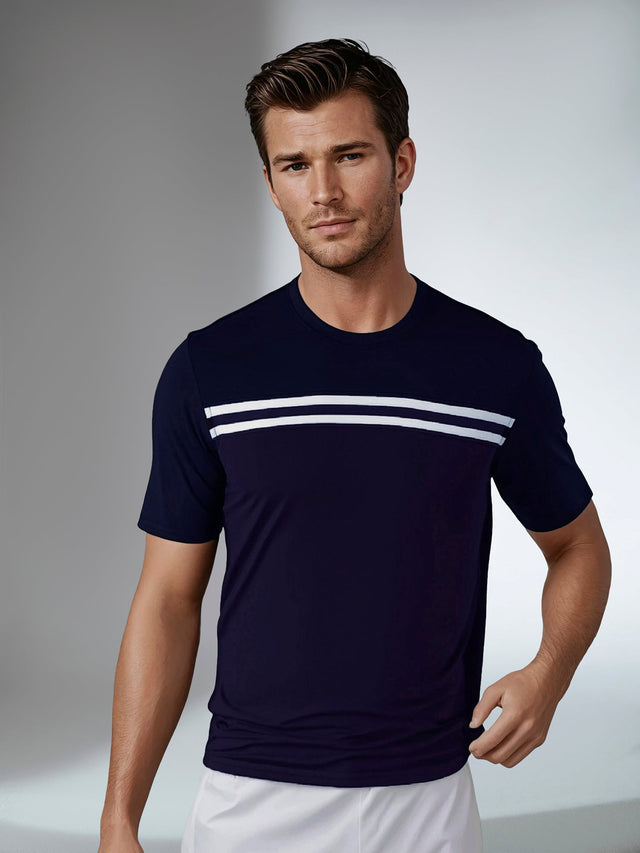 Performance Men's Tournament Short Sleeve Crew Neck Men - inPhorm NYCMidnight/White