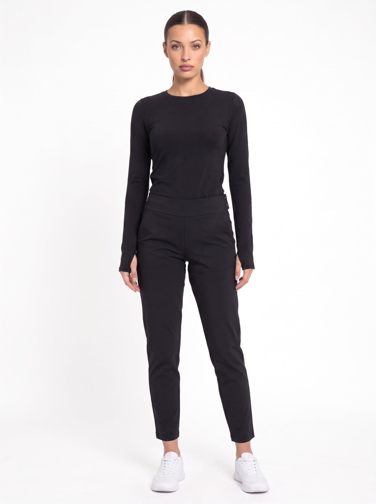 Stylish Women's Golf Pants - Fitted Design with Moisture-Wicking Pants- inPhorm NYCBlack