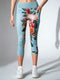 ELLE All-Season Capri | Climate-Smart Performance Compression Wear Viridian Print