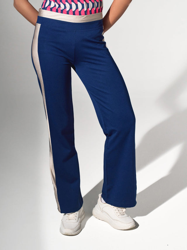 Women's Camilla Athleisure Track Pants With UV Protection Pants - inPhorm NYCInk/Silver Sand