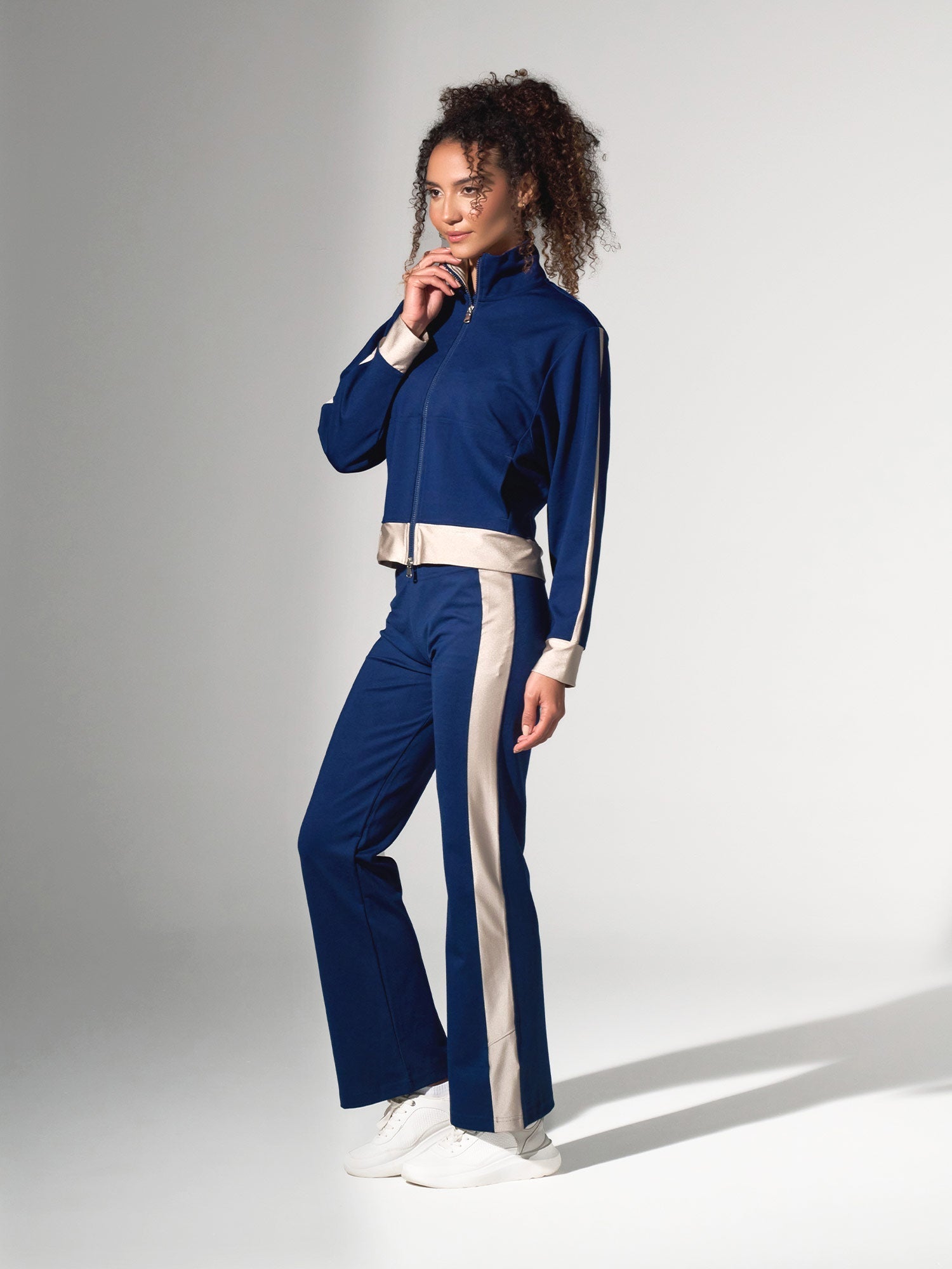 Women's Camilla Athleisure Track Pants With UV Protection Pants - inPhorm NYCInk/Silver Sand