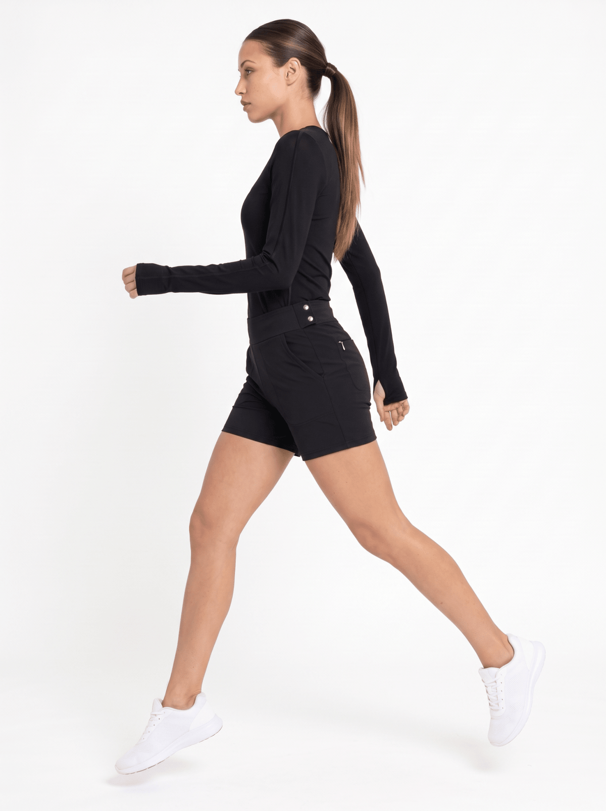 Women's Cleo Short - Stylish & Functional for Active Lifestyles - Black Shorts- inPhorm NYCBlack