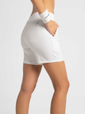 Women's Cleo Short - Stylish & Functional for Active Lifestyles - White Shorts - inPhorm NYCWhite