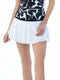 Premium Polyamide Tennis Skirt - Moisture-Wicking & UV Protection |White/Black Graphic | inPhorm