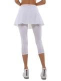 Zoe Performance 7/8 Capri Skort Skirts & Skorts - inPhorm NYCWhite
