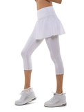 Zoe Performance 7/8 Capri Skort Skirts & Skorts - inPhorm NYCWhite