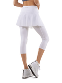 Zoe Performance 7/8 Capri Skort Skirts & Skorts - inPhorm NYCWhite