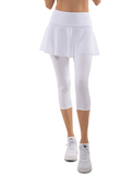 Zoe Performance 7/8 Capri Skort Skirts & Skorts - inPhorm NYCWhite