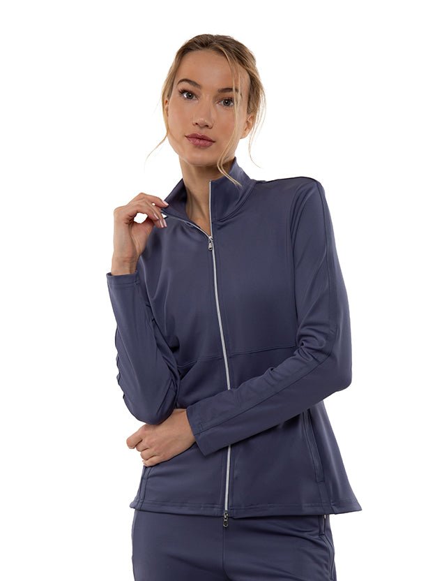 Zoe Performance Knit Jacket Jackets & Outerwear - inPhorm NYCSHADOW BLUE