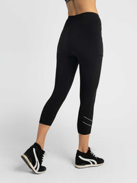 Zone Capri Legging - Black/Silver Capris & Leggings - inPhorm NYCBlack/Silver