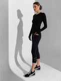 Zone Capri Legging - Black/Silver Capris & Leggings - inPhorm NYCBlack/Silver