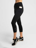 Zone Capri Legging - Black/Silver Capris & Leggings - inPhorm NYCBlack/Silver