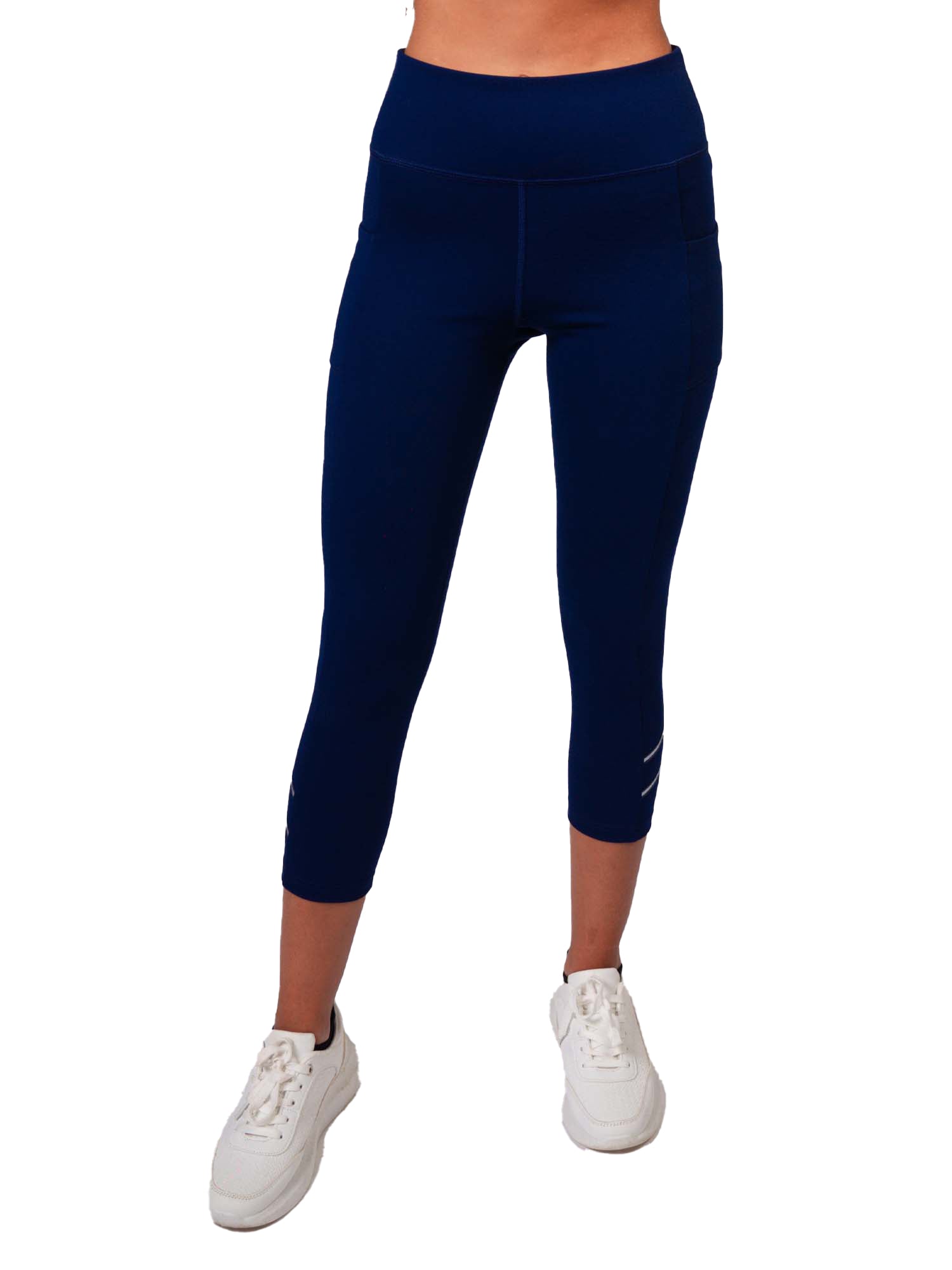 Women's Capri Leggings in Ink / Silver