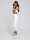 Zone Capri Legging - White/Silver Capris & Leggings - inPhorm NYCWhite/Silver